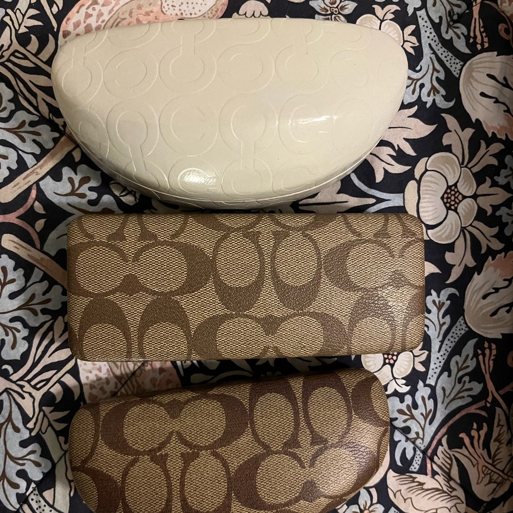 Coach Sunglasses Cases - Cream and Brown
